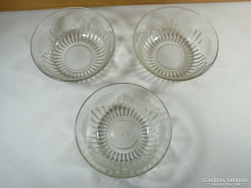 Retro old glass bowl compote salad bowl offering - 3 pcs - from the 1970s-1980s