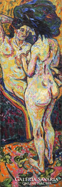Ernst ludwig kirchner - two female nudes - reprint