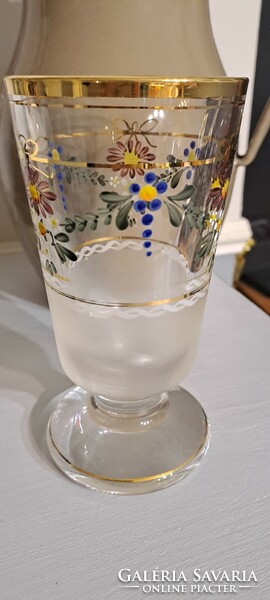 Antique bider stemmed glass