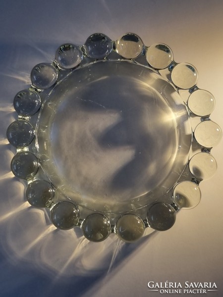 Sklo union Czech vintage glass bowl/ashtray (19 cm) - clean design