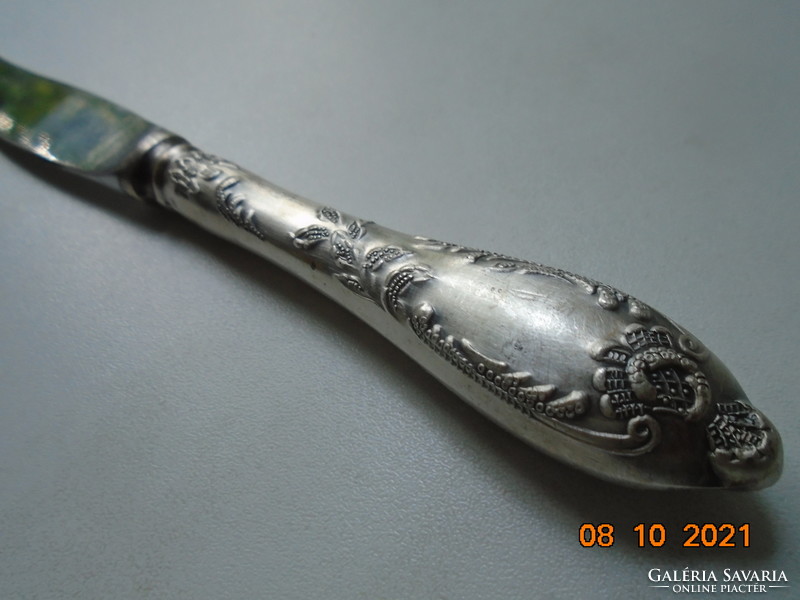 Baroque pattern with silver-plated handle Soviet Russian polished knife with stainless steel blade