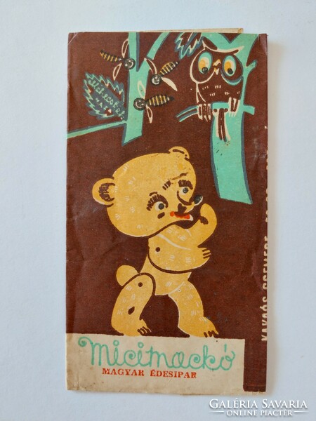 Old chocolate paper Winnie the Pooh cocoa treat Hungarian confectionery industry