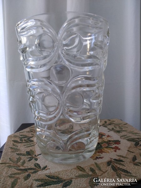 Olasz Art Deco ólom kristály váza