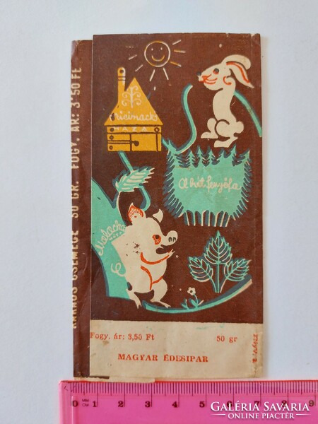 Old chocolate paper Winnie the Pooh cocoa treat Hungarian confectionery industry