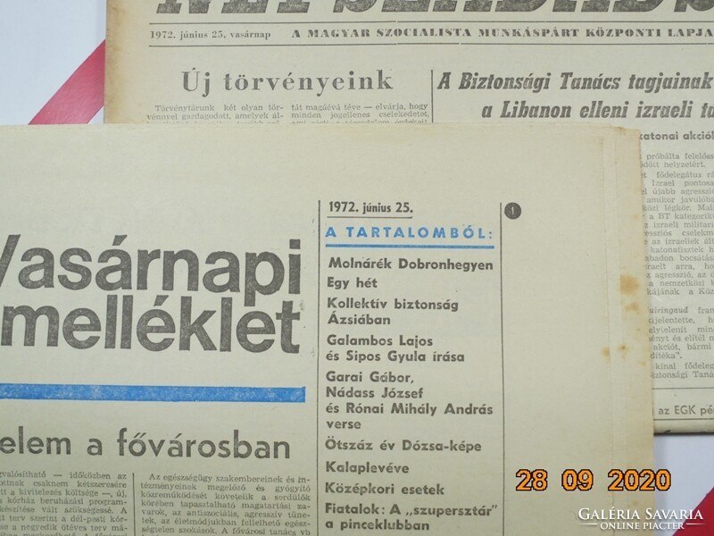 Régi retro újság - Népszabadság - 1972 június 25. - XXX. évfolyam 148. szám Születésnapra
