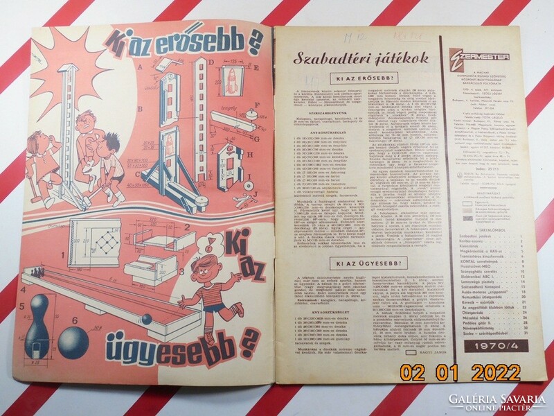 Régi retro Ezermester hobbi barkács újság - 70/4 - 1970 április - Születésnapra
