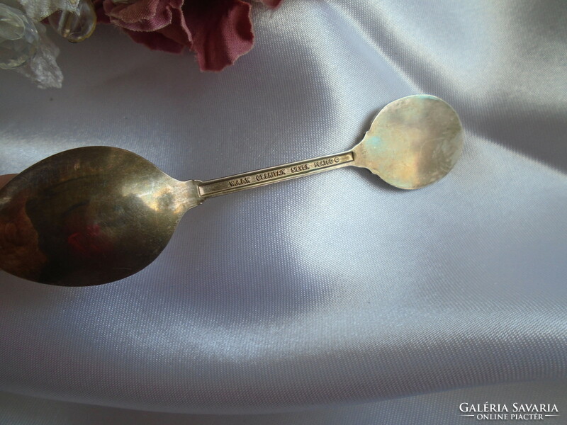 Angelic English silver-plated spoon, christening spoon.