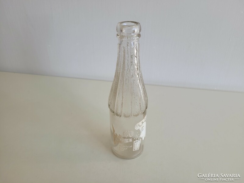 Old retro Hussy carbonated soft drink glass bottle