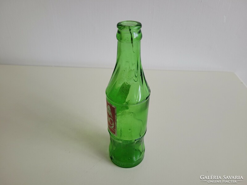 Old retro red label viking soda glass bottle soda bottle