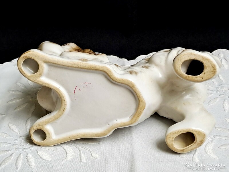Nagyon aranyos porcelán kutyus, kutya 13 x 18 cm