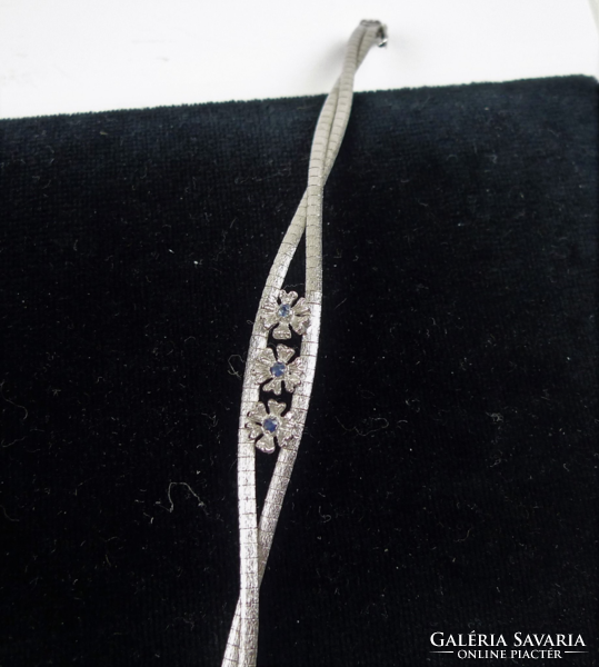 Sapphire stone silver bracelet
