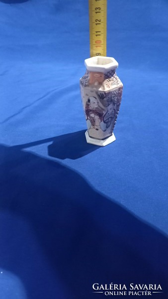 Old Japanese Far Eastern hand painted mini vase
