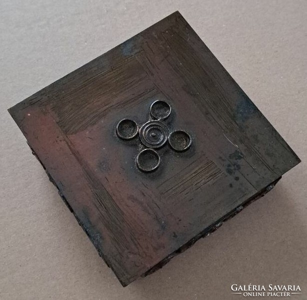Industrial artist bronze box