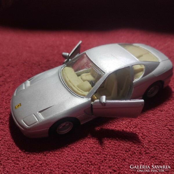 Ezüst Ferrari 456GT  autómodell, modellautó