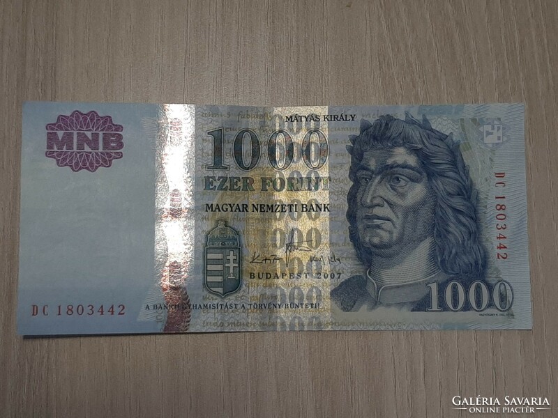 1000 Forint 2007 very nice, crisp aunc dc series