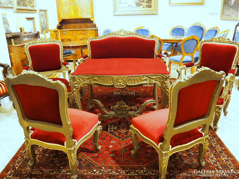 6-piece renovated baroque sofa set