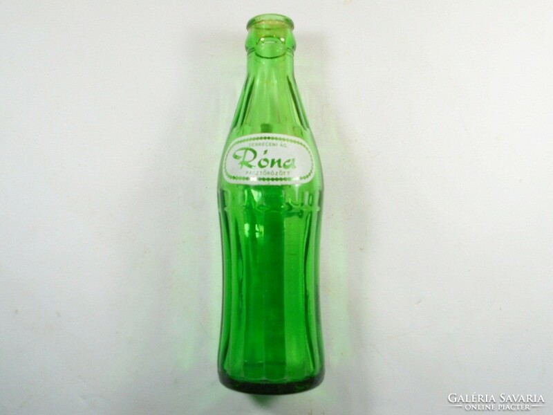 Retro old Rhone soda glass bottle - painted inscription - 0.2 Liter