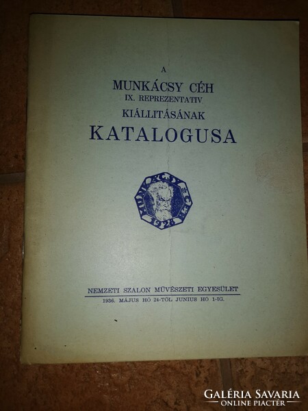 MUNKÁCSY-CÉH IX kiállításának katalógusa 1936