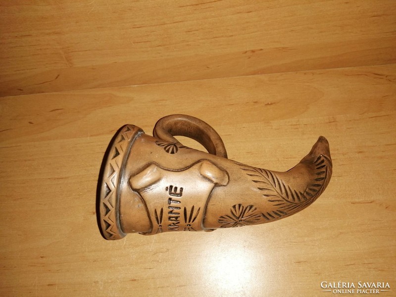 Juodkrantėi (Litvánia) emlék kerámia füles tülök formájú pohár (14/d)