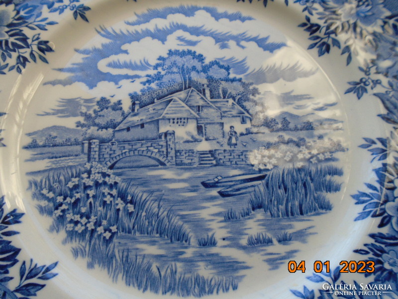 "Az angol vidék"  mintával tányér Salem China Staffordshire