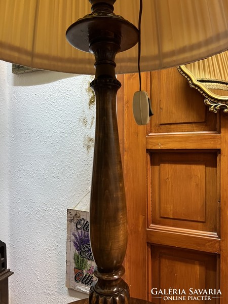 Special wooden antique carpenter double incandescent floor lamp