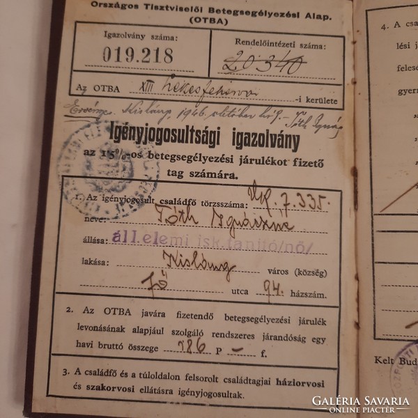Otba claim authorization certificate 1934