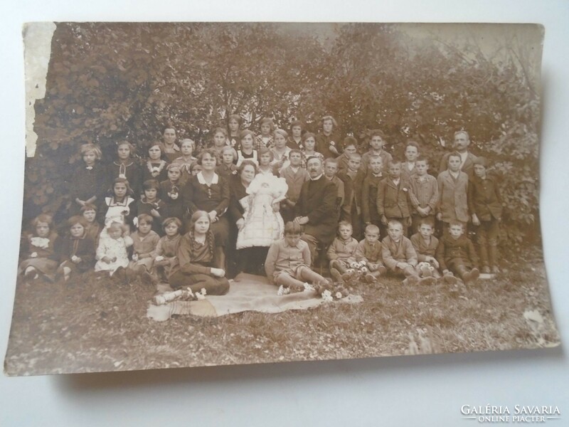 D192940  Régi fotó -gyermekek -csoportkép 1910k
