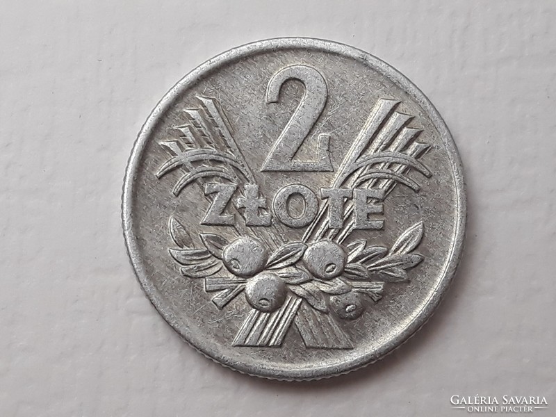 Poland 2 zloty 1973 coin - Polish 2 zloty 1973 foreign coin