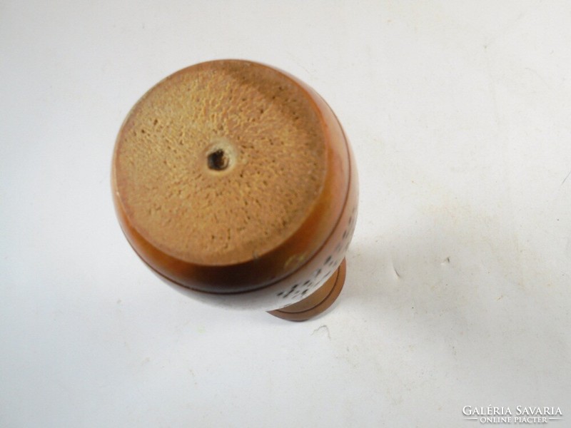 Old retro wooden woodcut burnt vase fiber vase - zirc zirci souvenir, tourist souvenir
