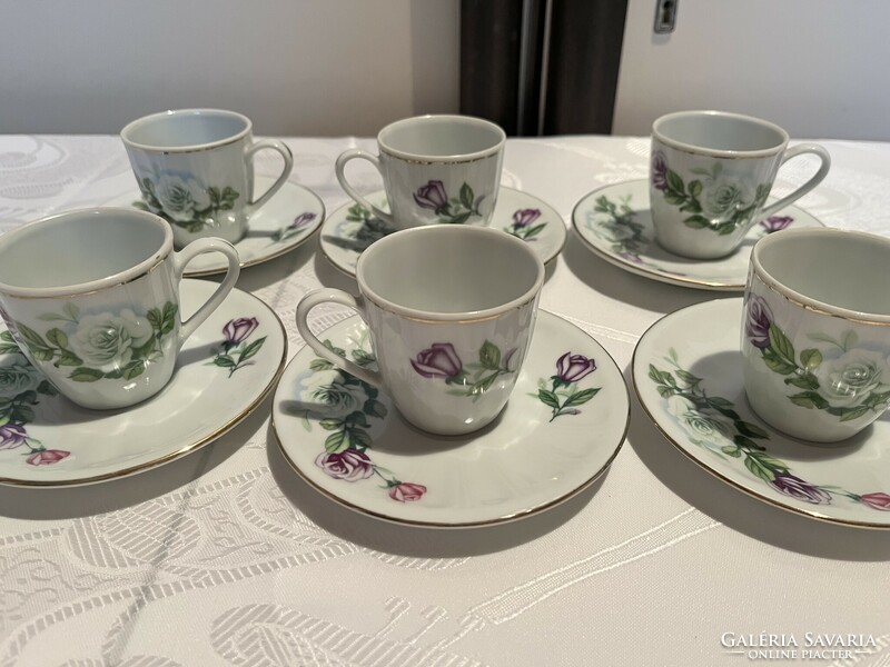 Chinese porcelain 6 pcs. Coffee cup set