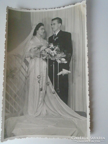 D192962 old photo - wedding recording - barth photographer sajószentpéter 1940-50's