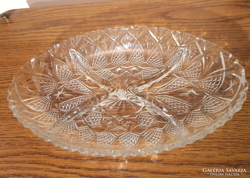 Crystal bowl, divided tray, centerpiece