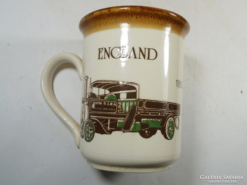 Retro marked - biltons English British ceramic glazed mug with train sightseeing car car pattern
