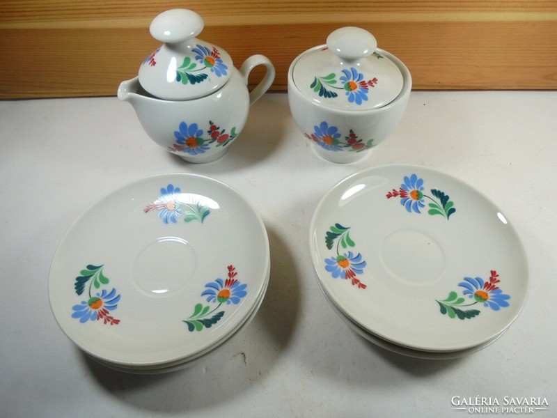 Retro marked cp colditz gdr porcelain tea set coffee set- 6 small plates milk pourer sugar holder