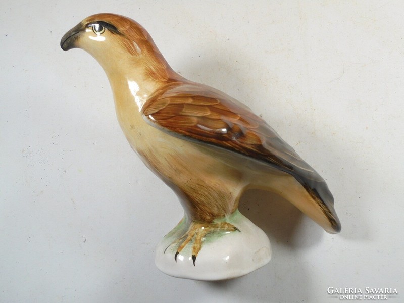 Retro régi kézzel festett kerámia nipp sas madár szobor figura dísz - kb.1970-80-as évek