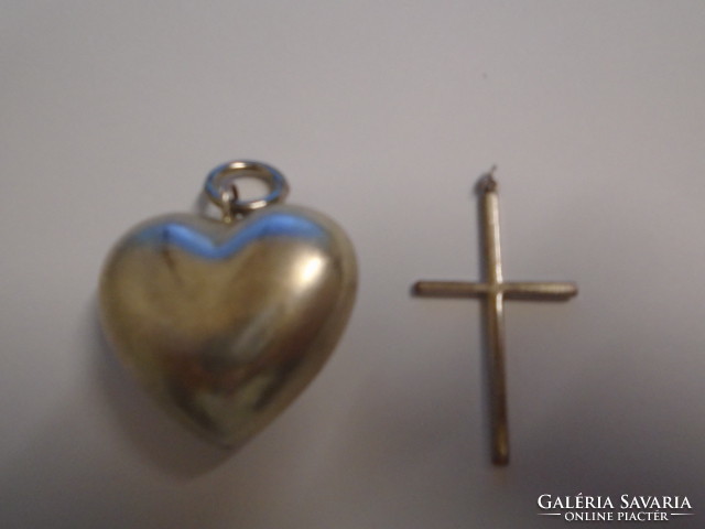 A huge Tibetan silver heart + cross