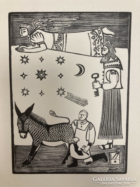 Hungarians with funny words, antique storybook from 1942 - with woodcuts by Zoltán the cupbearer