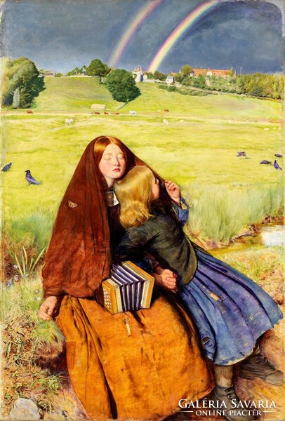 Millais - the blind girl - canvas reprint