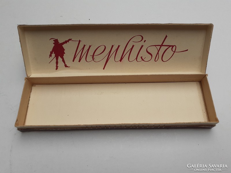 Retro Mephisto ceruzás doboz régi papírdoboz