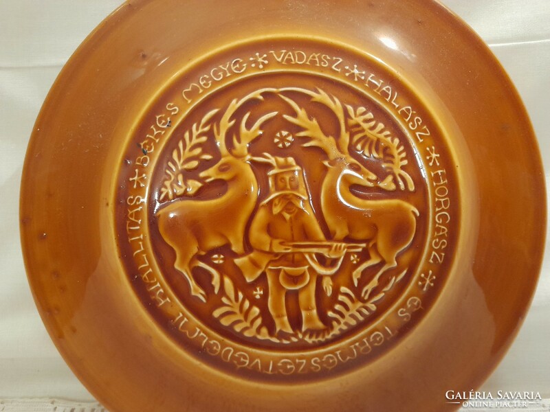 Marked ceramic memorial wall bowl