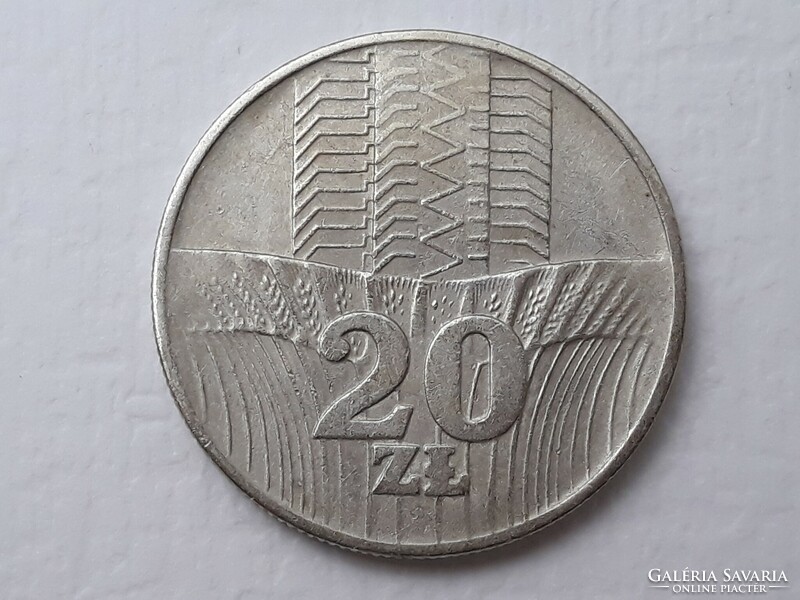 Poland 20 zloty 1974 coin - Polish 20 zloty 1974 foreign coin