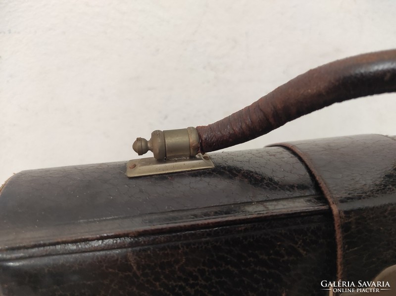Antik fodrász táska szerszám sminkes utazó pipere készlet 723
