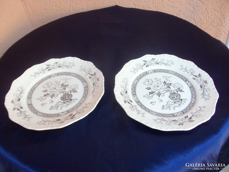 2 antique mason's dessert plates