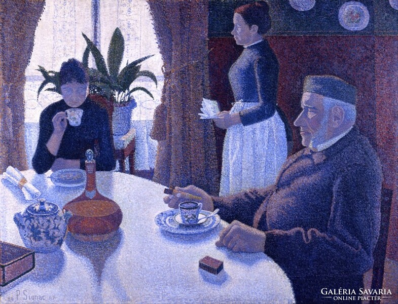 Signac - the dining room - canvas reprint