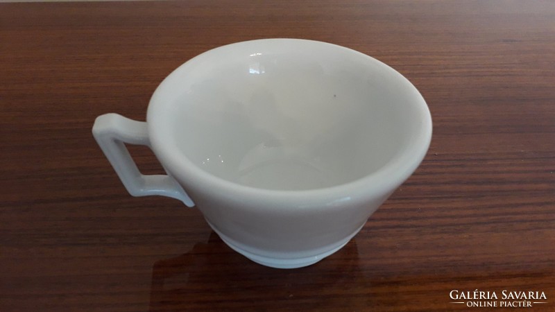 Antique thick-walled porcelain cup old white coffee mug 1 pc