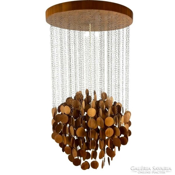 Mid-century natural Scandinavian ceiling lamp after j.Luber