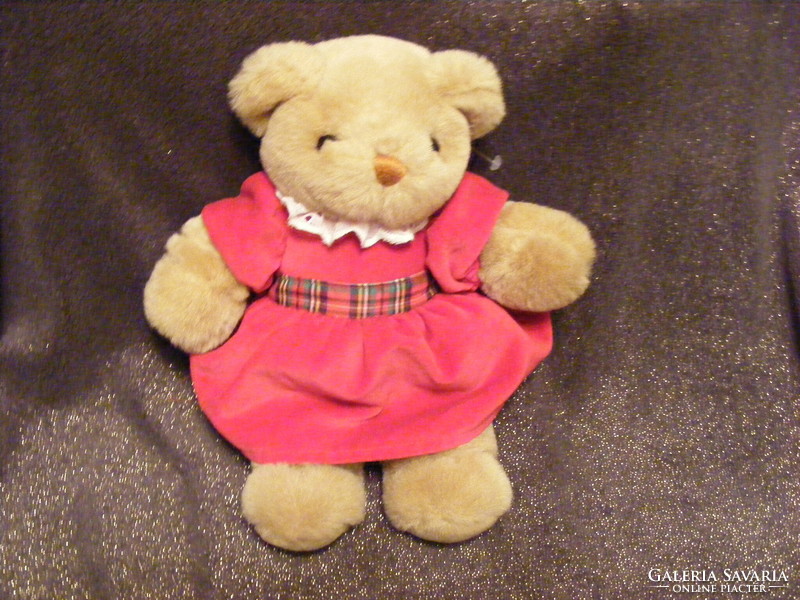 Teddy girl in red dress