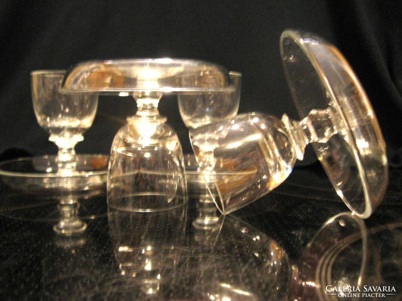 Set of 4 retro orrefors liqueur and brandy glasses