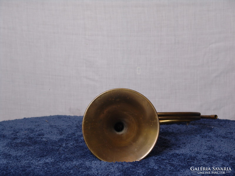 Old copper horn, musical instrument