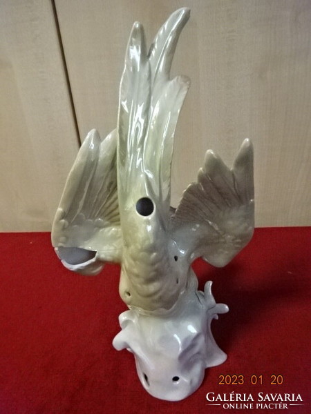 Russian porcelain figurine, colorful parrot, 25 cm high. He has! Jokai.